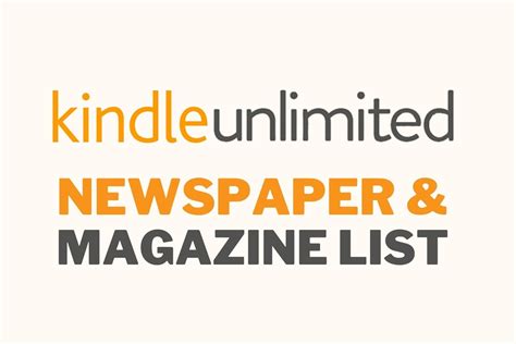 magazines with kindle unlimited|kindle unlimited magazines list.